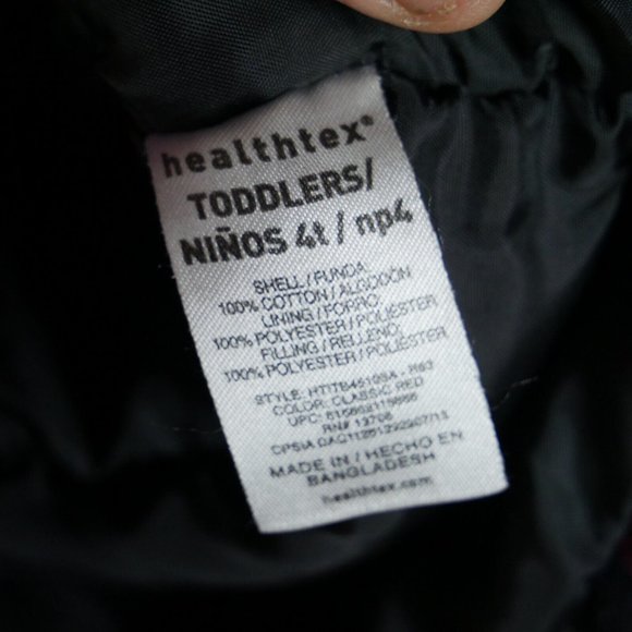 HealthTex Toddler Size 4T Red Plaid Shirt Jacket Snap Button - Picture 7 of 13